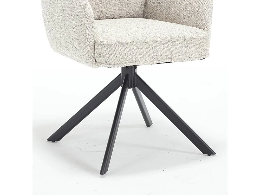 Polsterstuhl Wohnzimmerstuhl aus Strukturstoff mit Gestell aus Metall