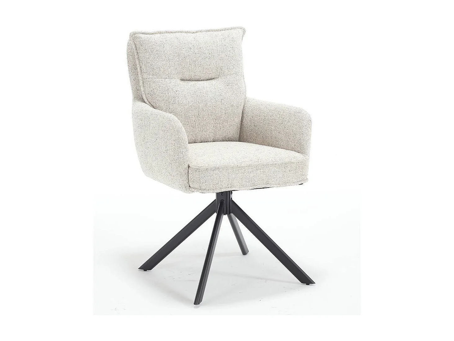 Polsterstuhl Wohnzimmerstuhl aus Strukturstoff mit Gestell aus Metall