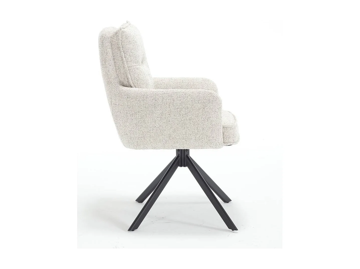 Polsterstuhl Wohnzimmerstuhl aus Strukturstoff mit Gestell aus Metall