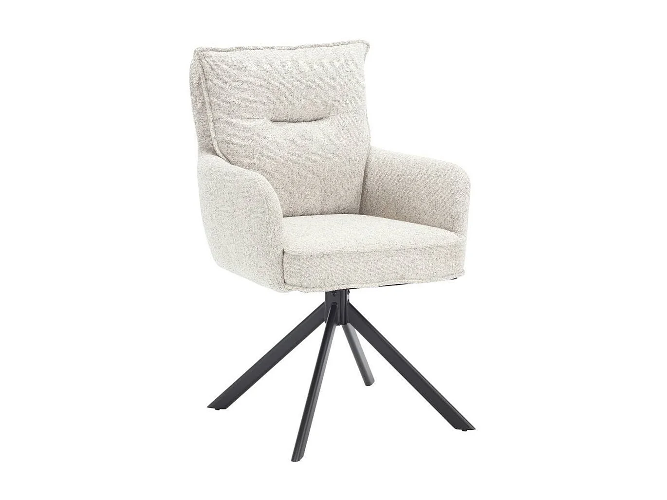 Polsterstuhl Wohnzimmerstuhl aus Strukturstoff mit Gestell aus Metall