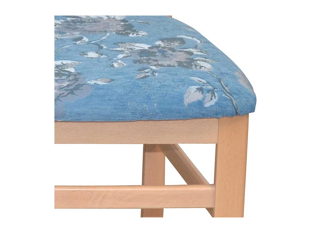 Polsterstuhl Esszimmer modern mit Blumen Motiv Blau (2er Set)