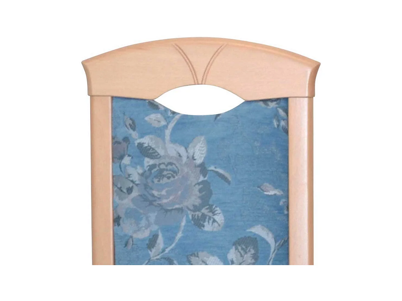 Polsterstuhl Esszimmer modern mit Blumen Motiv Blau (2er Set)