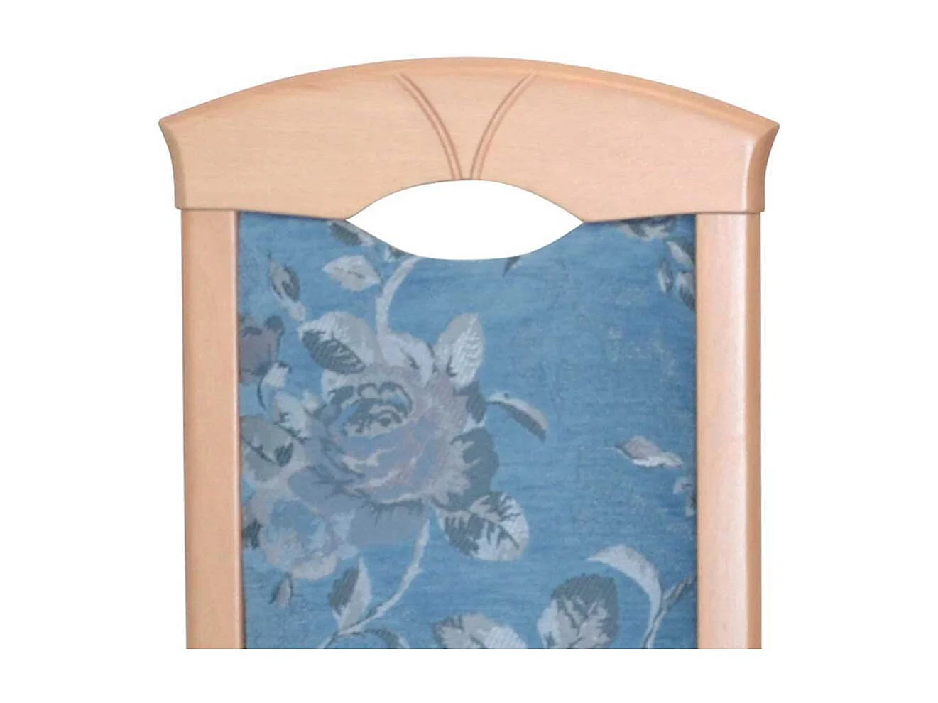 Polsterstuhl Esszimmer modern mit Blumen Motiv Blau (2er Set)