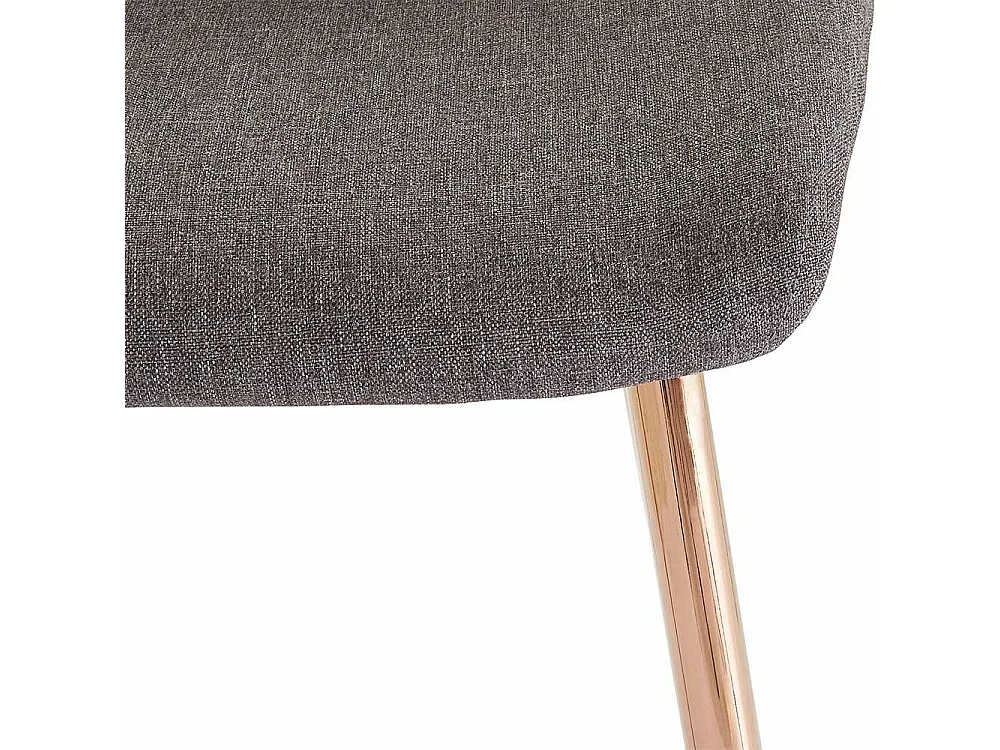 Polsterstuhl Esszimmer modern in Anthrazit Kupferfarben (2er Set)