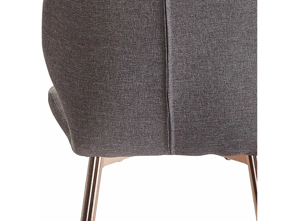 Polsterstuhl Esszimmer modern in Anthrazit Kupferfarben (2er Set)