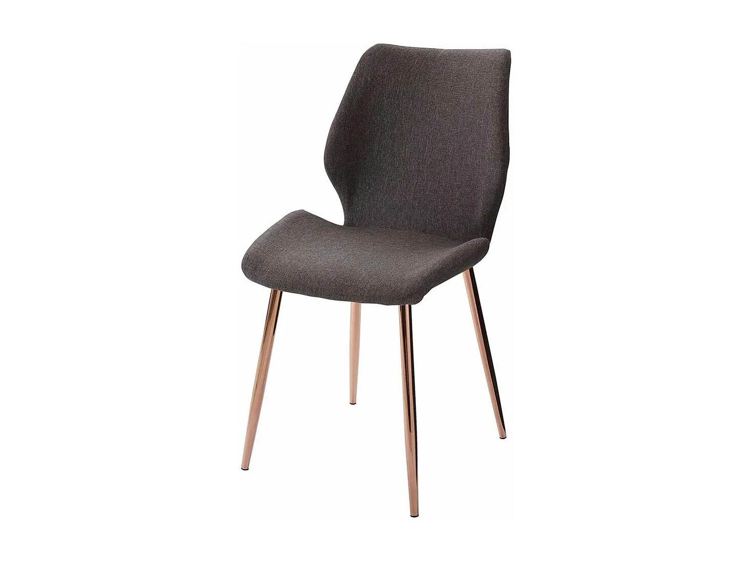 Polsterstuhl Esszimmer modern in Anthrazit Kupferfarben (2er Set)