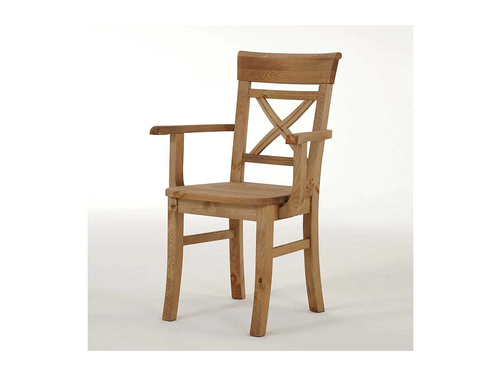 Esstischstuhl mit Armlehnen Kiefer Massivholz (2er Set)
