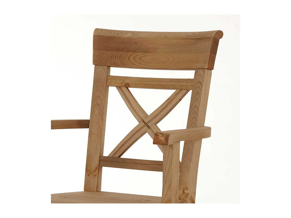 Esstischstuhl mit Armlehnen Kiefer Massivholz (2er Set)