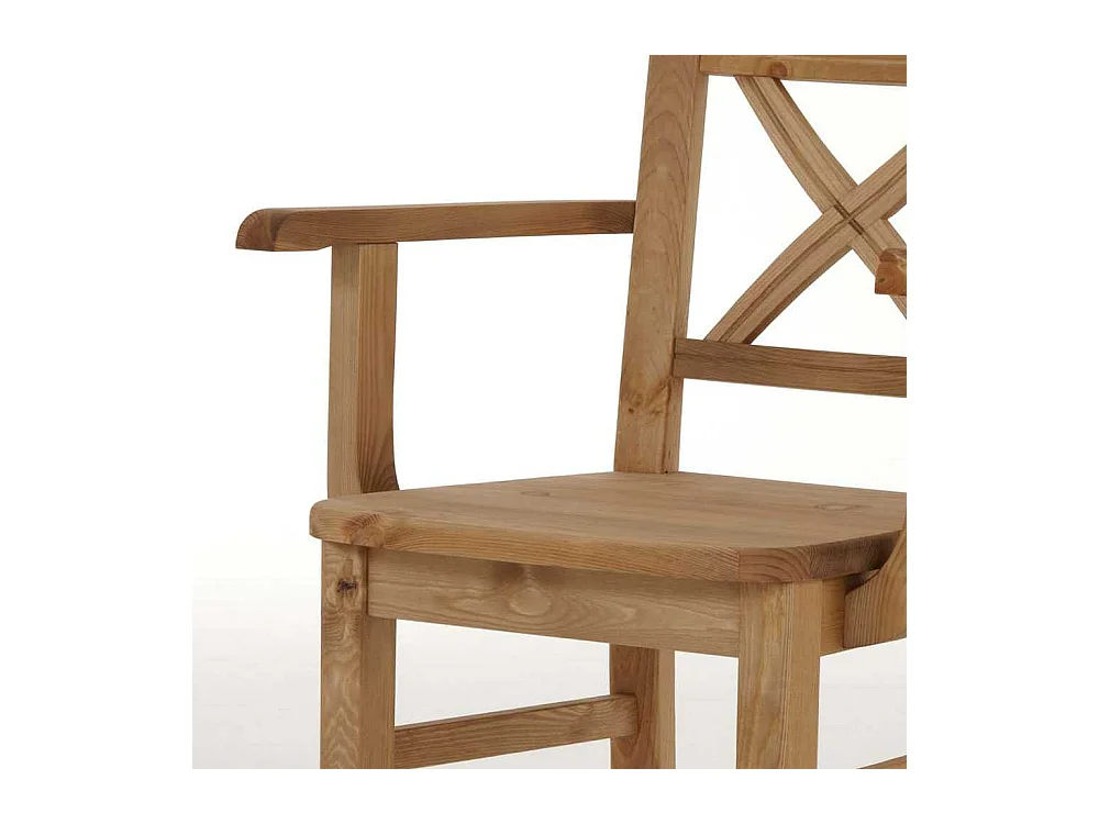 Esstischstuhl mit Armlehnen Kiefer Massivholz (2er Set)