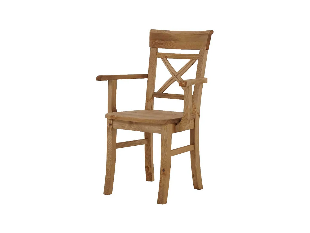 Esstischstuhl mit Armlehnen Kiefer Massivholz (2er Set)