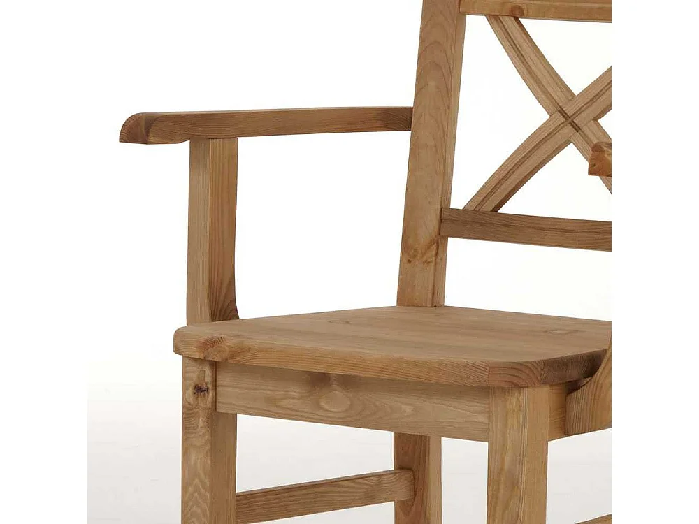 Esstischstuhl mit Armlehnen Kiefer Massivholz (2er Set)