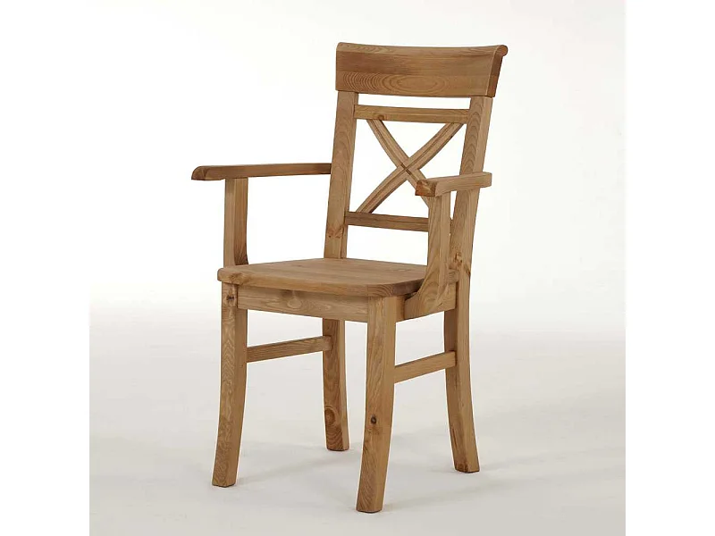 Esstischstuhl mit Armlehnen Kiefer Massivholz (2er Set)