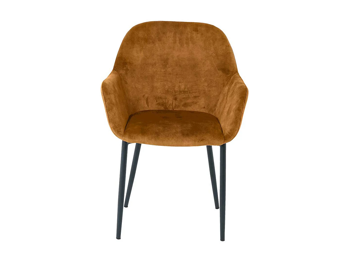 Armlehner in Ocker Gelb Samt Gestell aus Metall (2er Set)