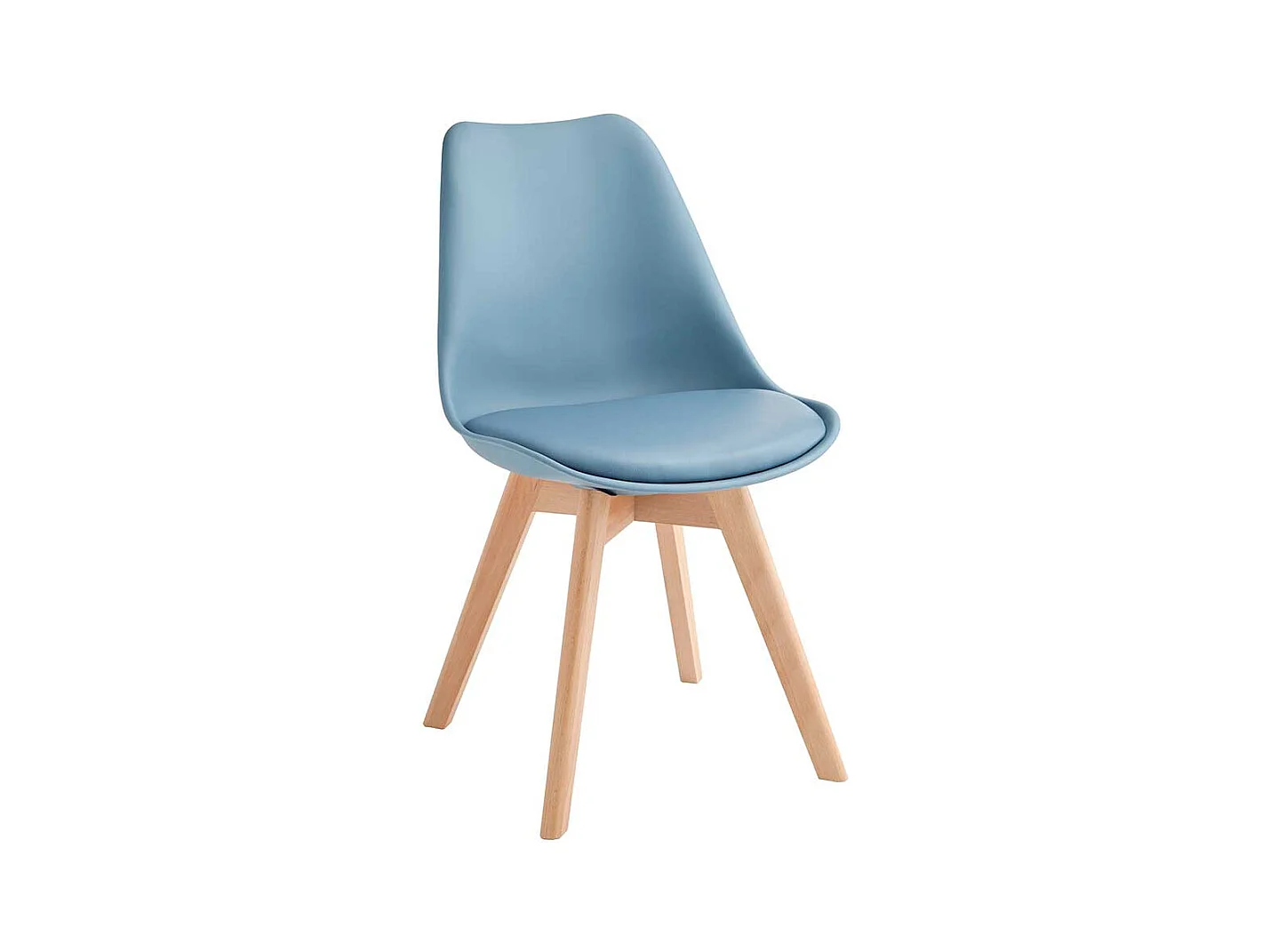 K�chenst�hle in Hellblau Kunststoff Buchefarben (4er Set)