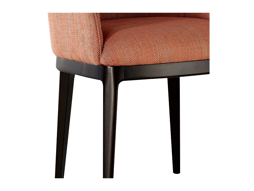 Esstischstuhl in Rostfarben und Dunkelbraun Armlehnen