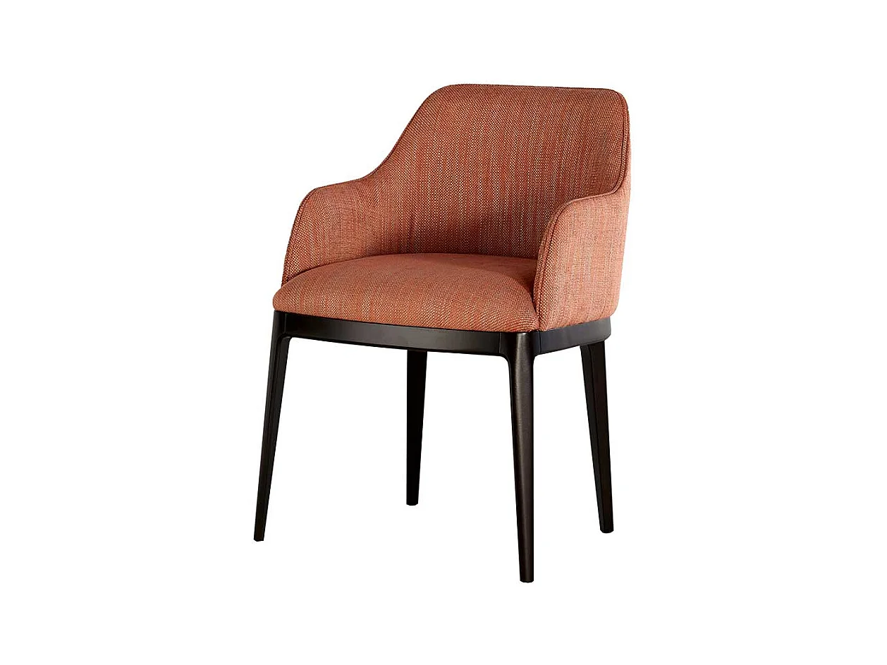 Esstischstuhl in Rostfarben und Dunkelbraun Armlehnen