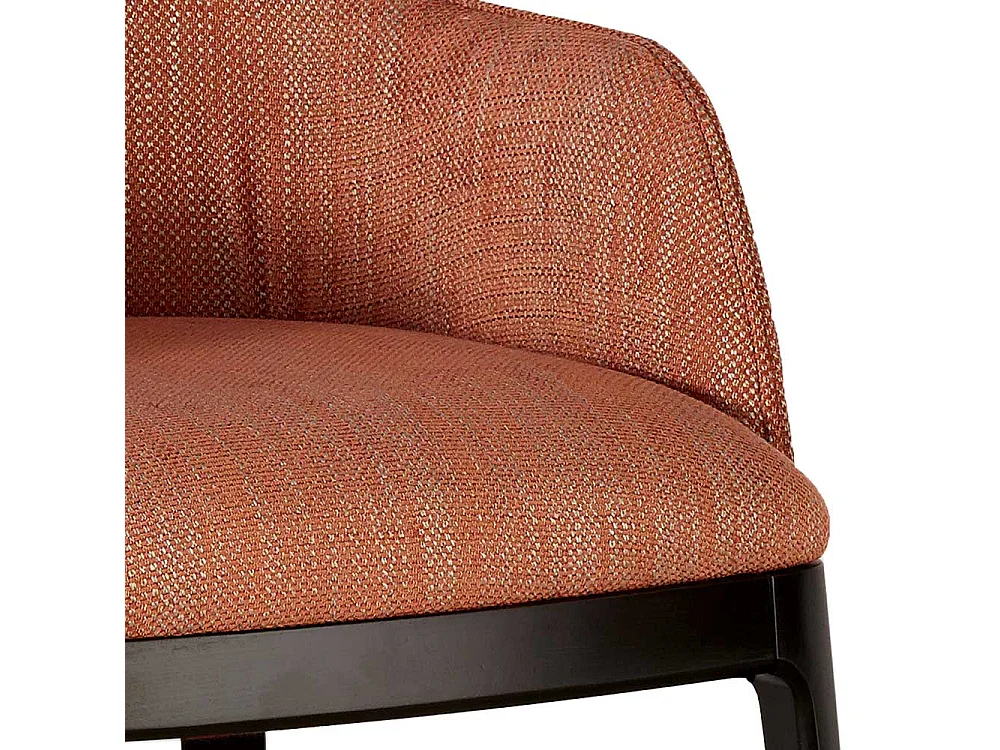 Esstischstuhl in Rostfarben und Dunkelbraun Armlehnen