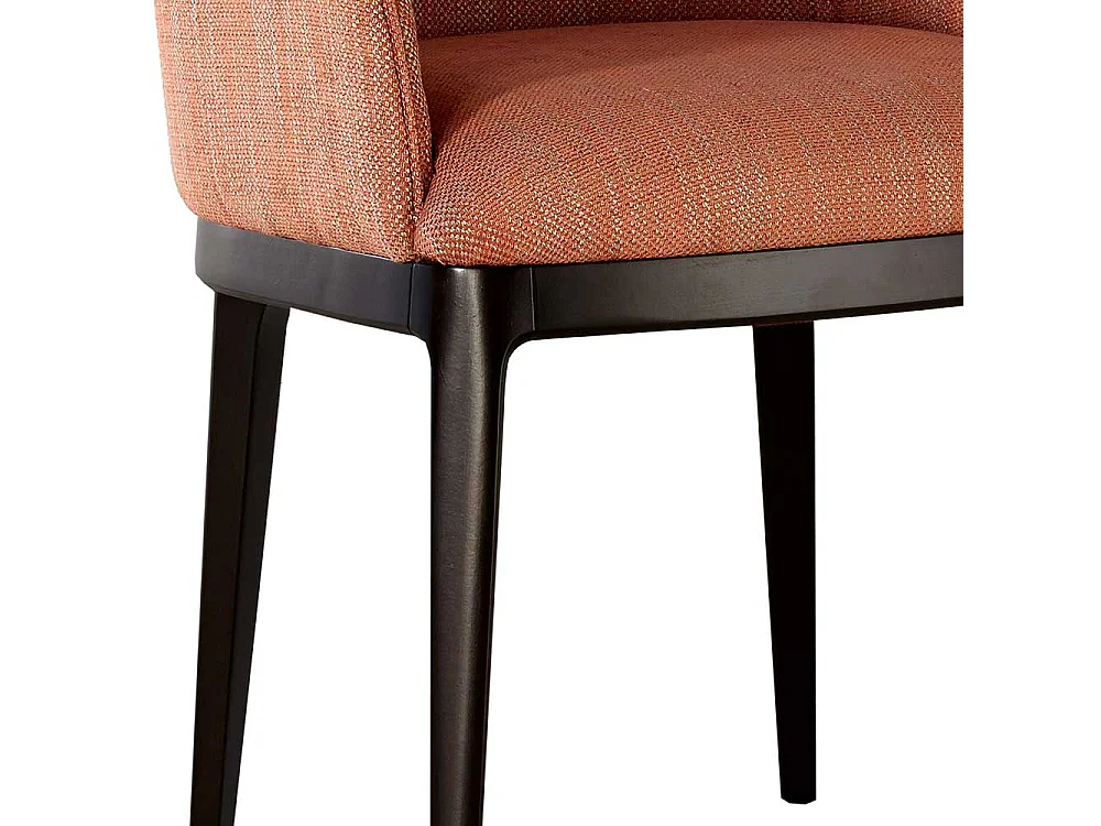 Esstischstuhl in Rostfarben und Dunkelbraun Armlehnen