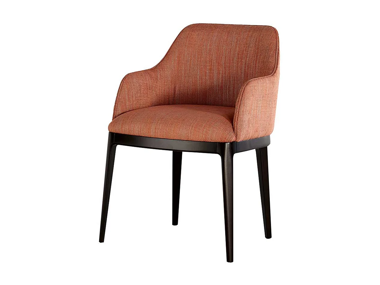 Esstischstuhl in Rostfarben und Dunkelbraun Armlehnen
