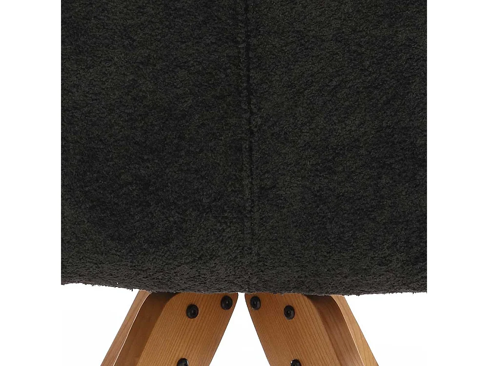 Esstisch Armlehnstühle in Anthrazit und Eichefarben Gestell aus Massivholz (2er Set)