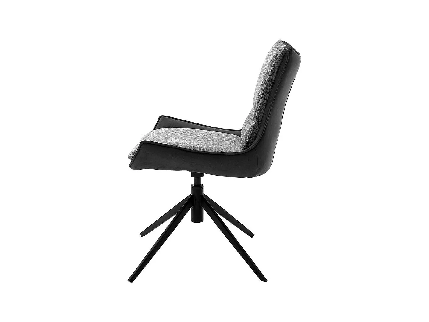 Esstisch St�hle in Anthrazit und Schwarz drehbar (2er Set)