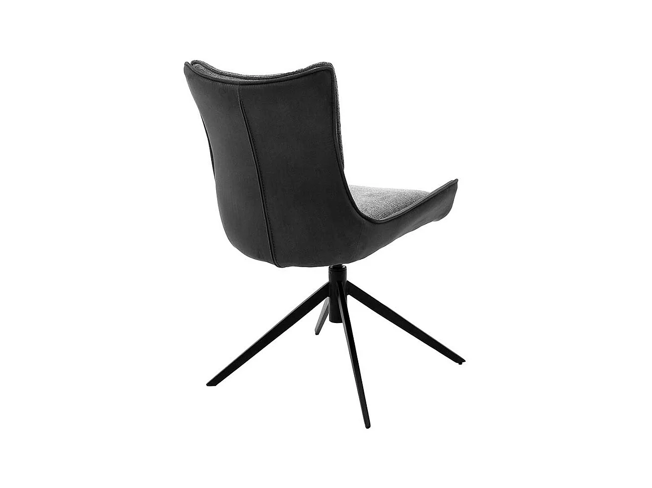 Esstisch St�hle in Anthrazit und Schwarz drehbar (2er Set)