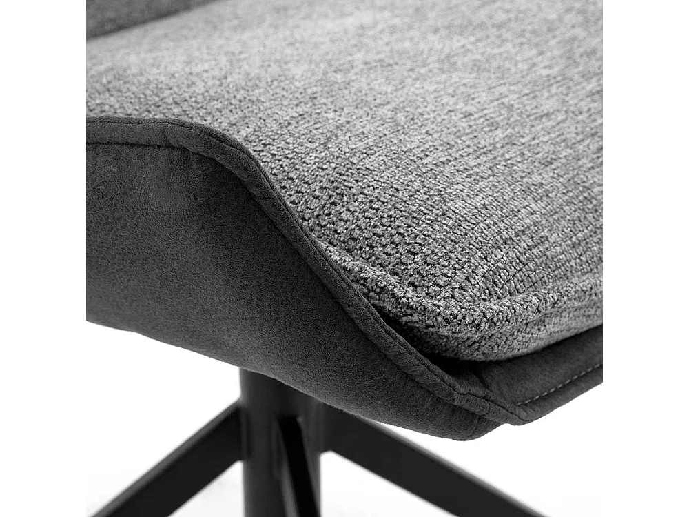 Esstisch St�hle in Anthrazit und Schwarz drehbar (2er Set)