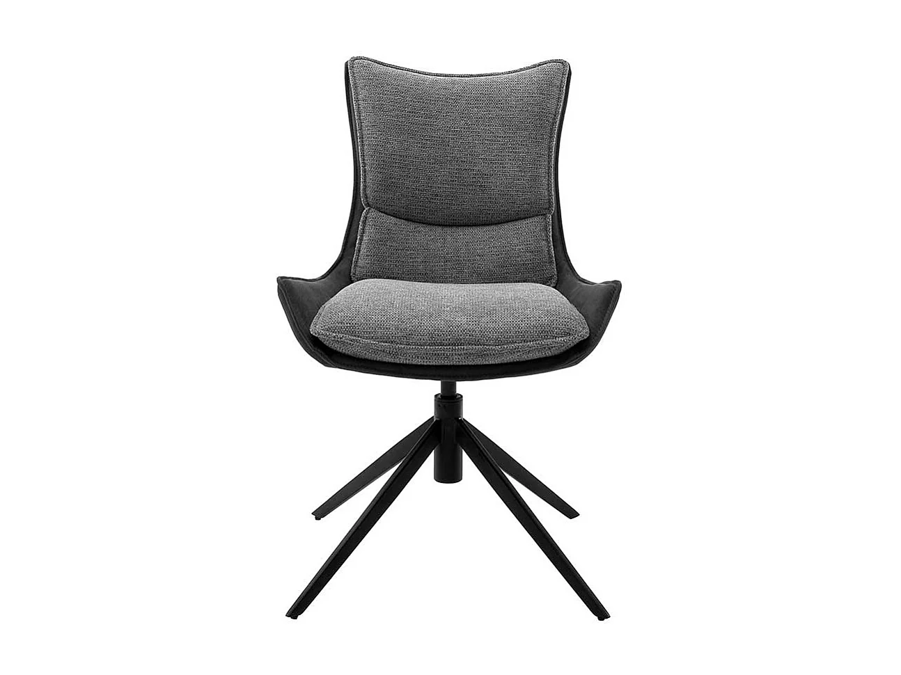 Esstisch St�hle in Anthrazit und Schwarz drehbar (2er Set)