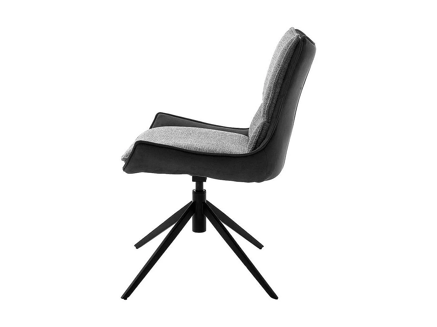 Esstisch St�hle in Anthrazit und Schwarz drehbar (2er Set)