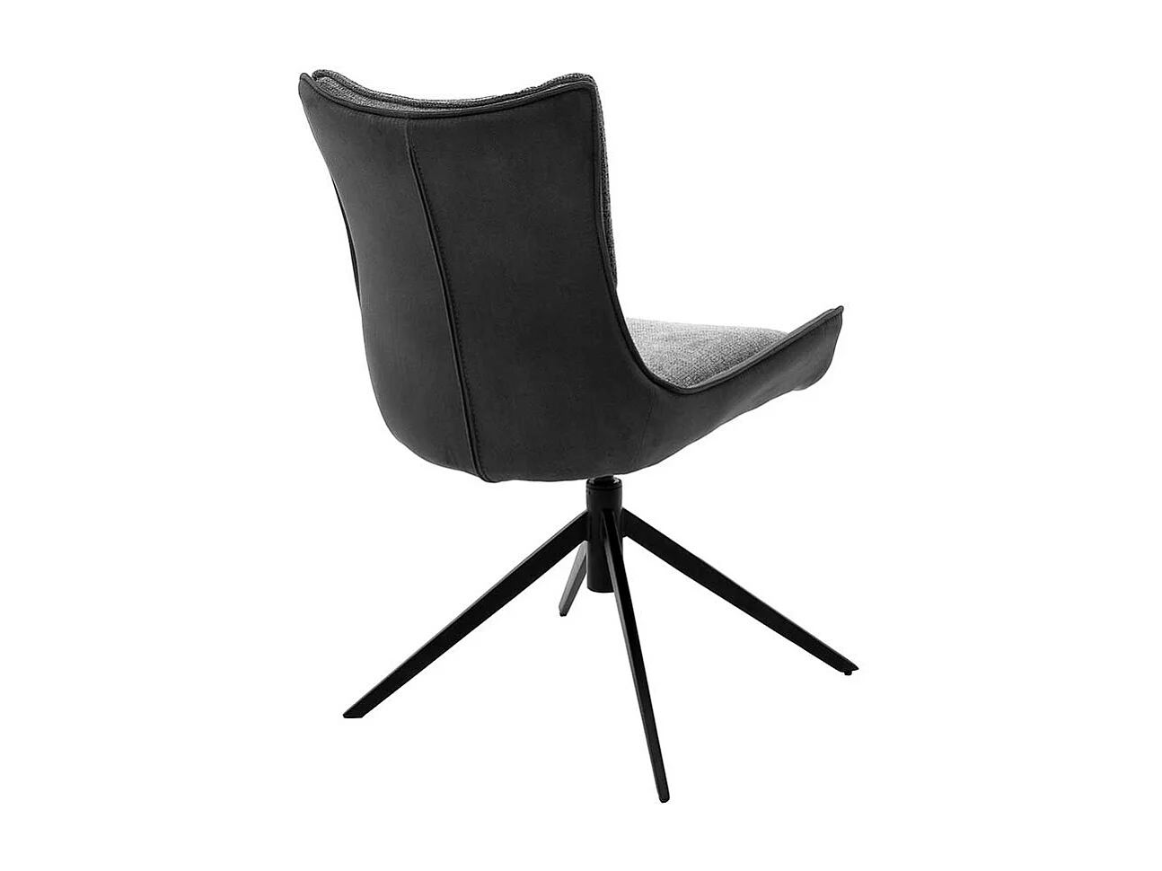 Esstisch St�hle in Anthrazit und Schwarz drehbar (2er Set)