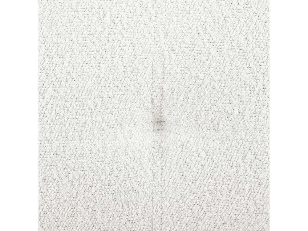 Armlehnstuhl Boucle Weiß mit Bügelgestell aus Metall 74 cm breit