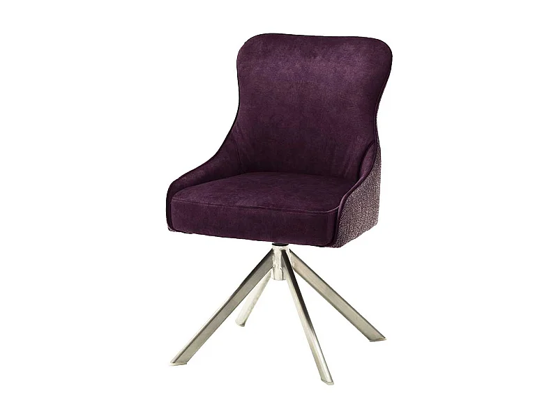 Polsterst�hle in Dunkelrot Stoff drehbar (2er Set)