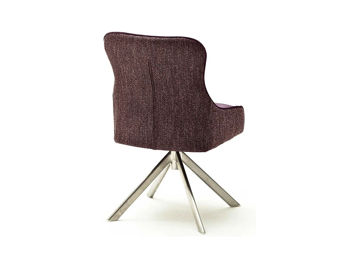 Polsterst�hle in Dunkelrot Stoff drehbar (2er Set)