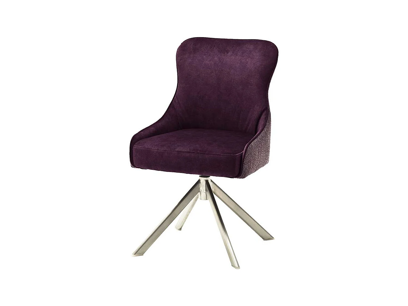 Polsterst�hle in Dunkelrot Stoff drehbar (2er Set)