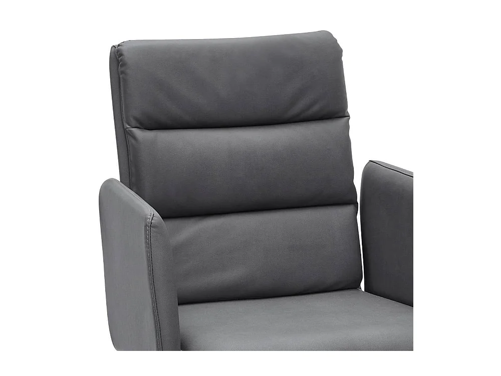 Esszimmerstuhl Armlehnstuhl in Dunkelgrau mit Gestell aus Metall