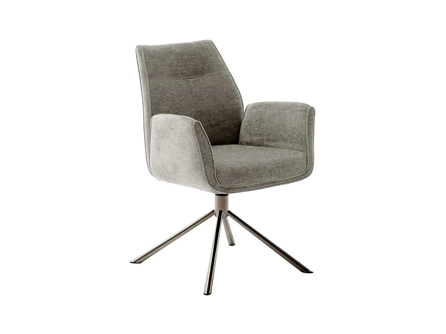 Esszimmerstuhl Taupe in modernem Design Armlehnen (2er Set)