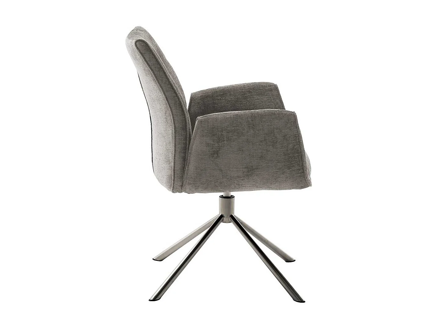 Esszimmerstuhl Taupe in modernem Design Armlehnen (2er Set)