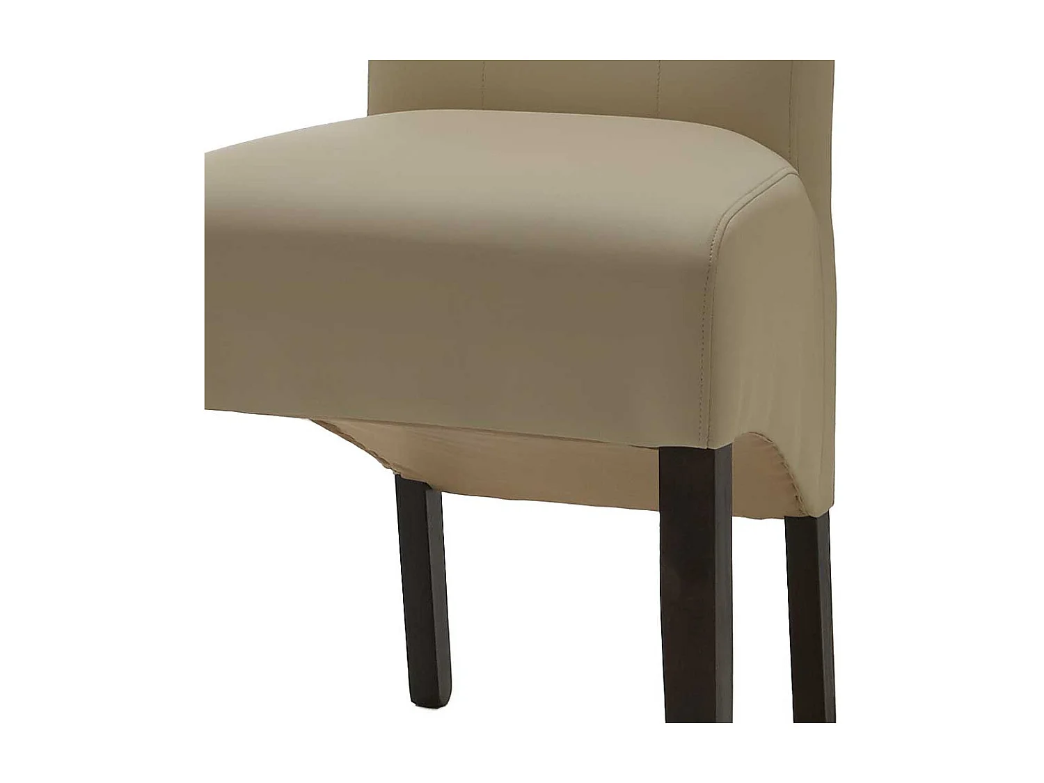 Polster Esszimmerstuhl in Creme Knopfsteppung (2er Set)