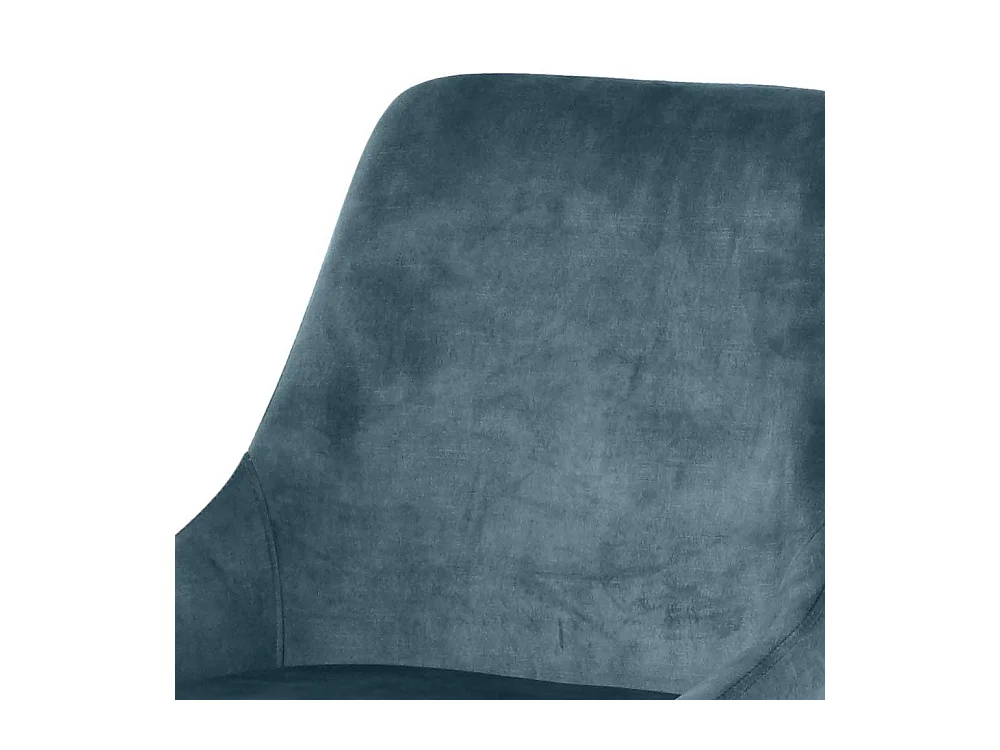 Blaue Samt Stühle mit Gestell aus Metall Schwarz (2er Set)