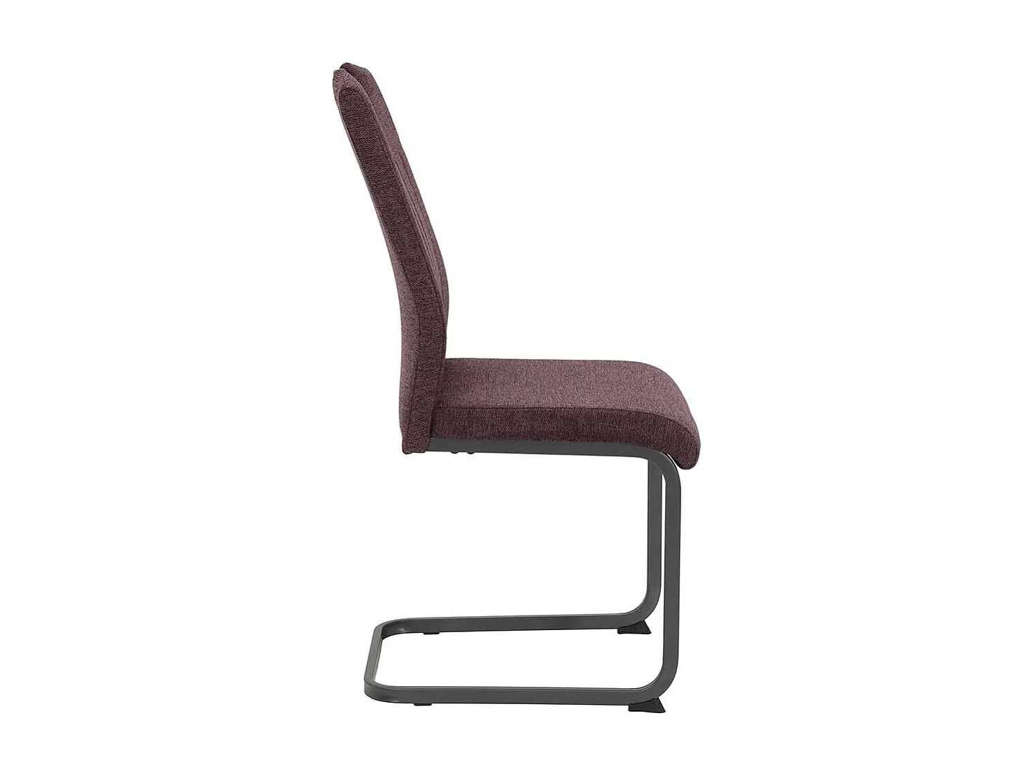 Freischwinger Stuhl in Bordeaux Dunkelgrau (Set)