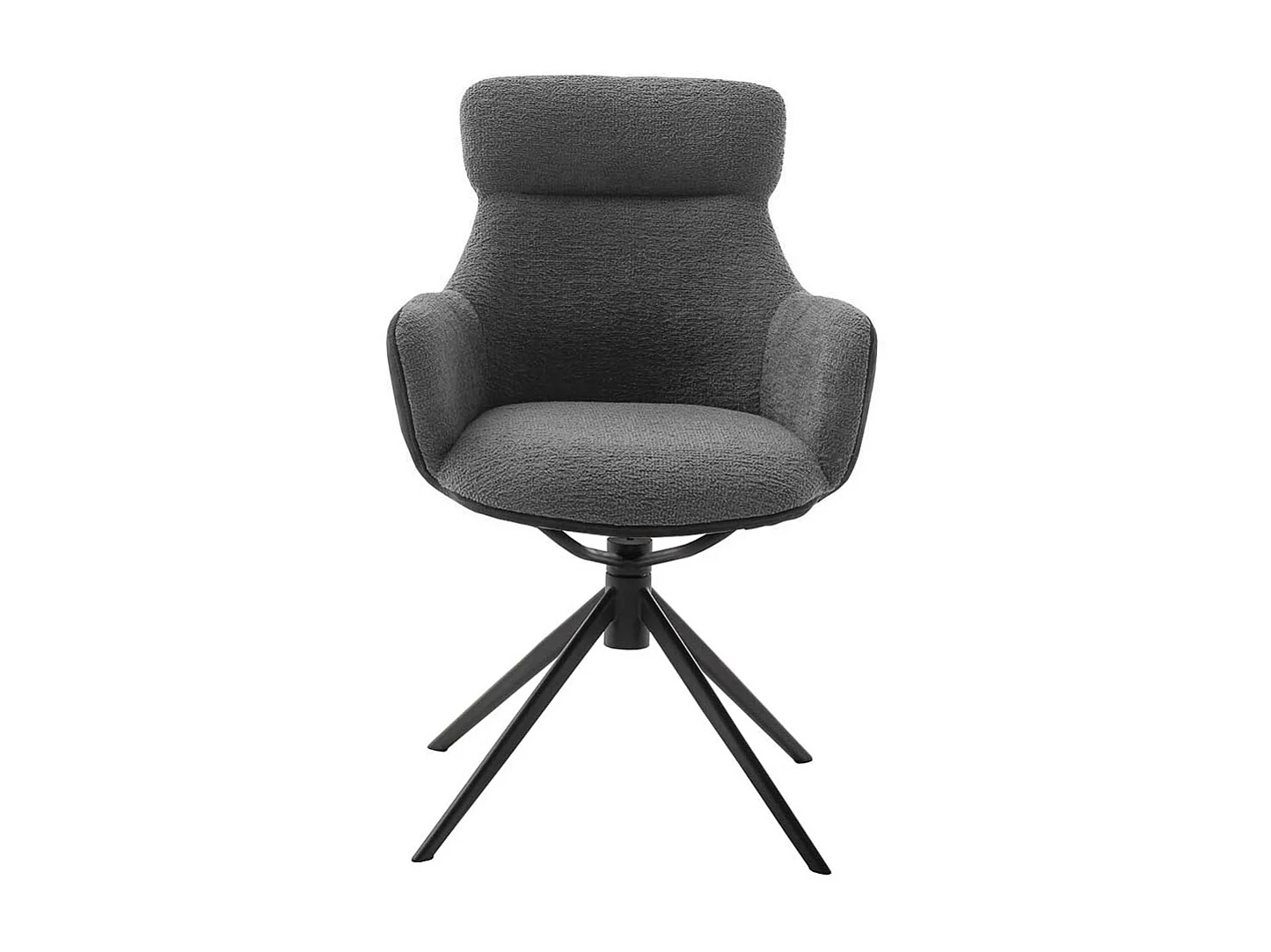 Esstischstuhl in Anthrazit Gestell aus Metall (2er Set)