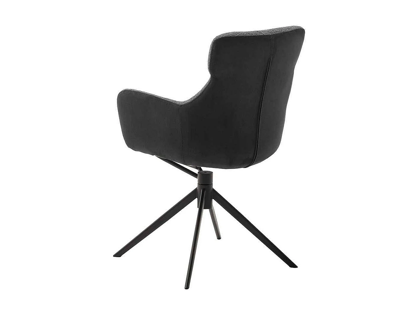 Esstischstuhl in Anthrazit Gestell aus Metall (2er Set)