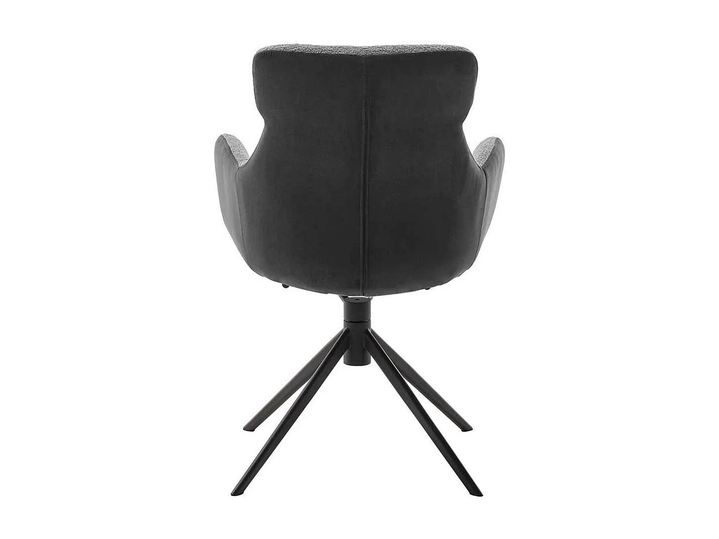 Esstischstuhl in Anthrazit Gestell aus Metall (2er Set)