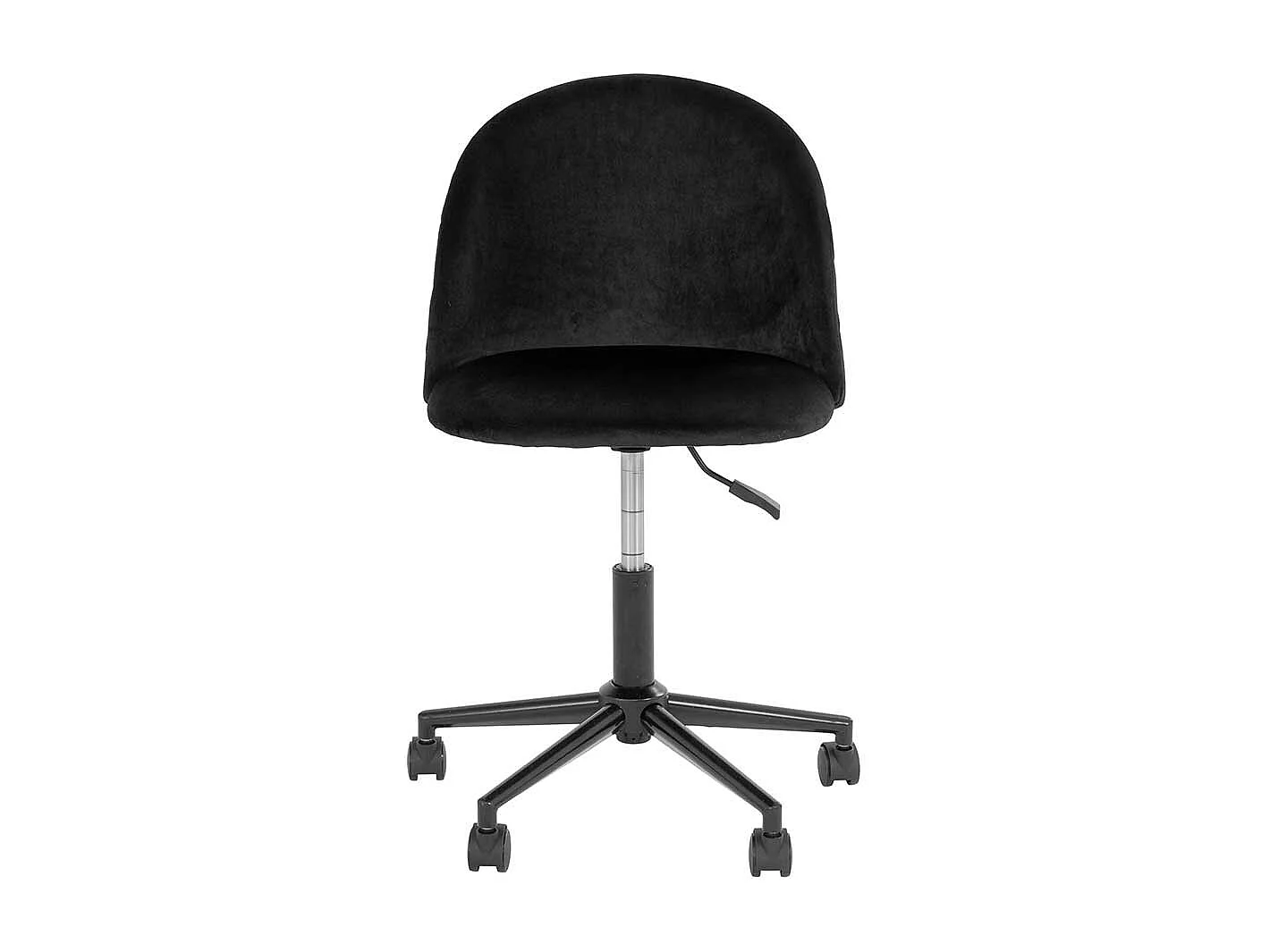 Drehbarer Stuhl Samtbezug in Schwarz Gestell aus Metall
