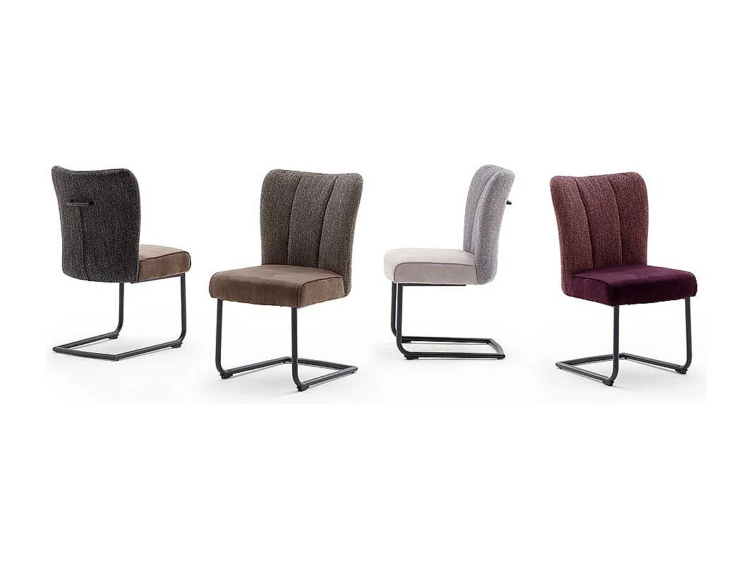 Schwingst�hle in Dunkelrot hoher Lehne (2er Set)