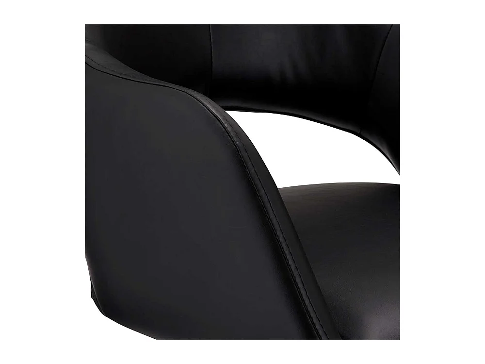 Drehstühle in Schwarz Kunstleder Armlehnen (2er Set)