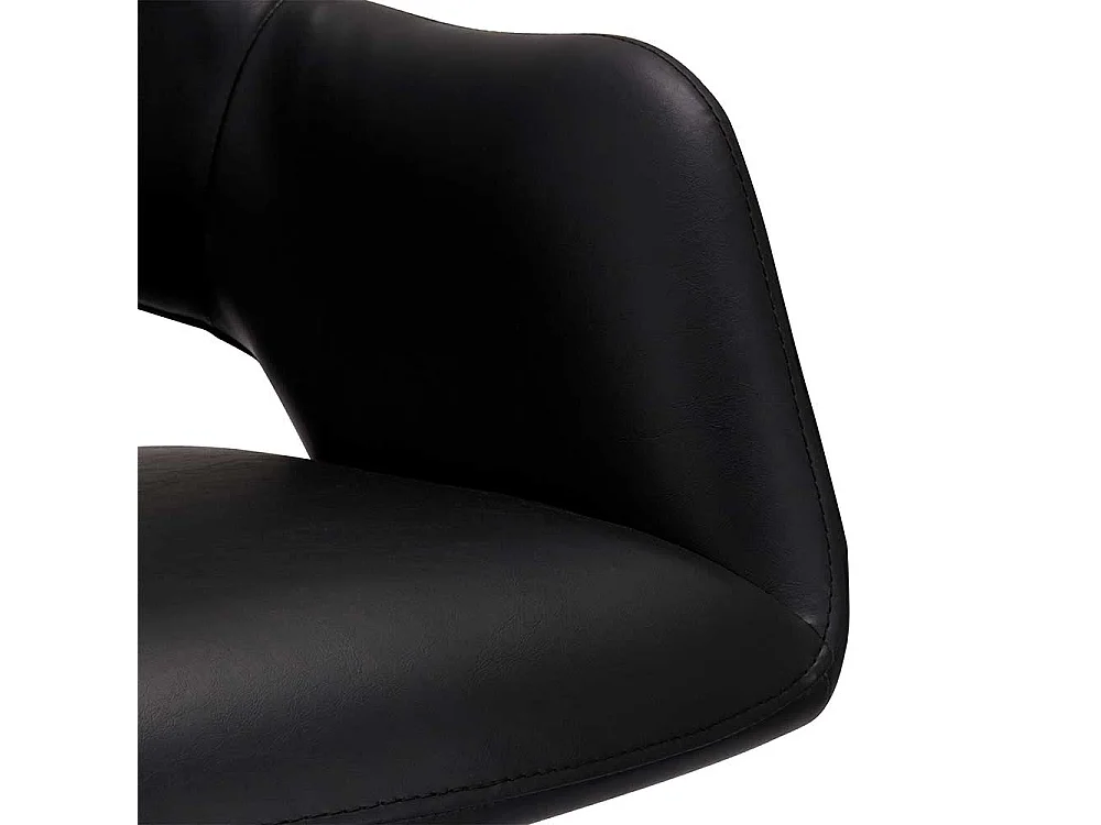 Drehstühle in Schwarz Kunstleder Armlehnen (2er Set)