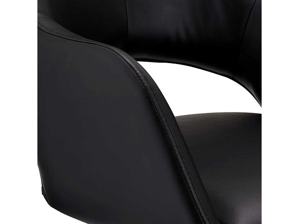 Drehstühle in Schwarz Kunstleder Armlehnen (2er Set)