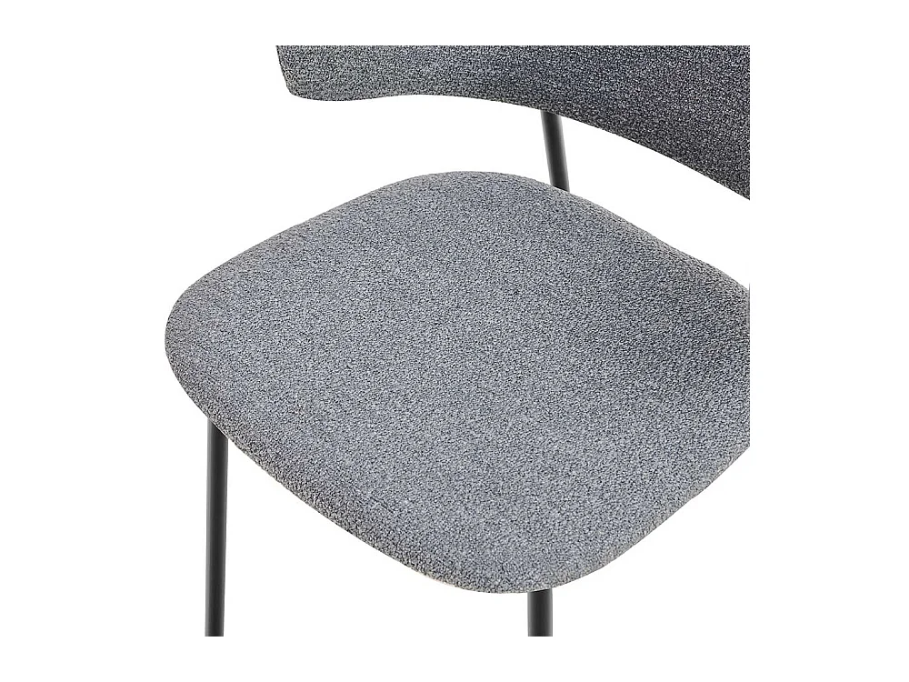 Esszimmerstuhl mit Armlehnen Boucle Stoff (2er Set)