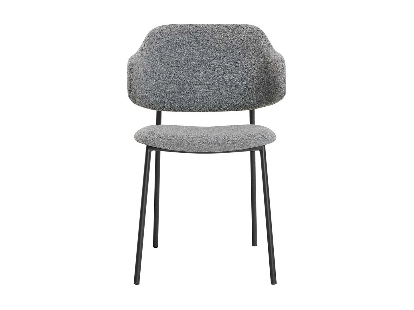 Esszimmerstuhl mit Armlehnen Boucle Stoff (2er Set)